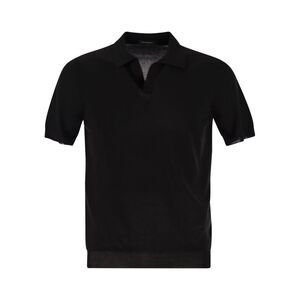Tagliatore Men Basic Short-Sleeved Cotton Polo Shirt